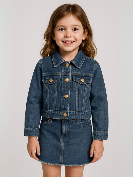 کت و دامن جین مینیمال دخترانه کت و دامن جین مینیمال دخترانه